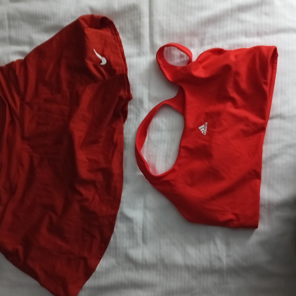Nike and Adidas Red Women's Tops